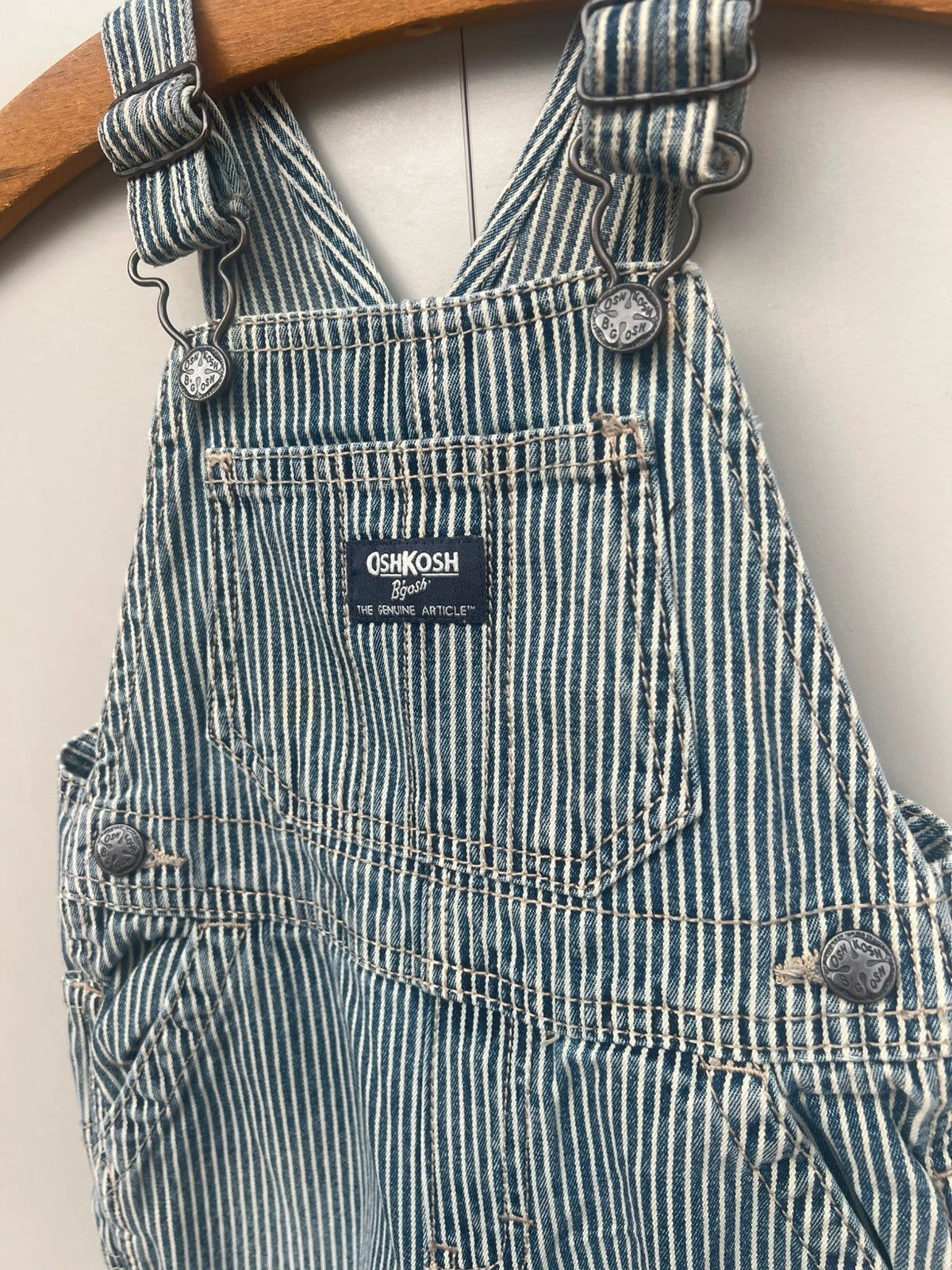 Oshkosh Hickory Stripe Dungarees 18M