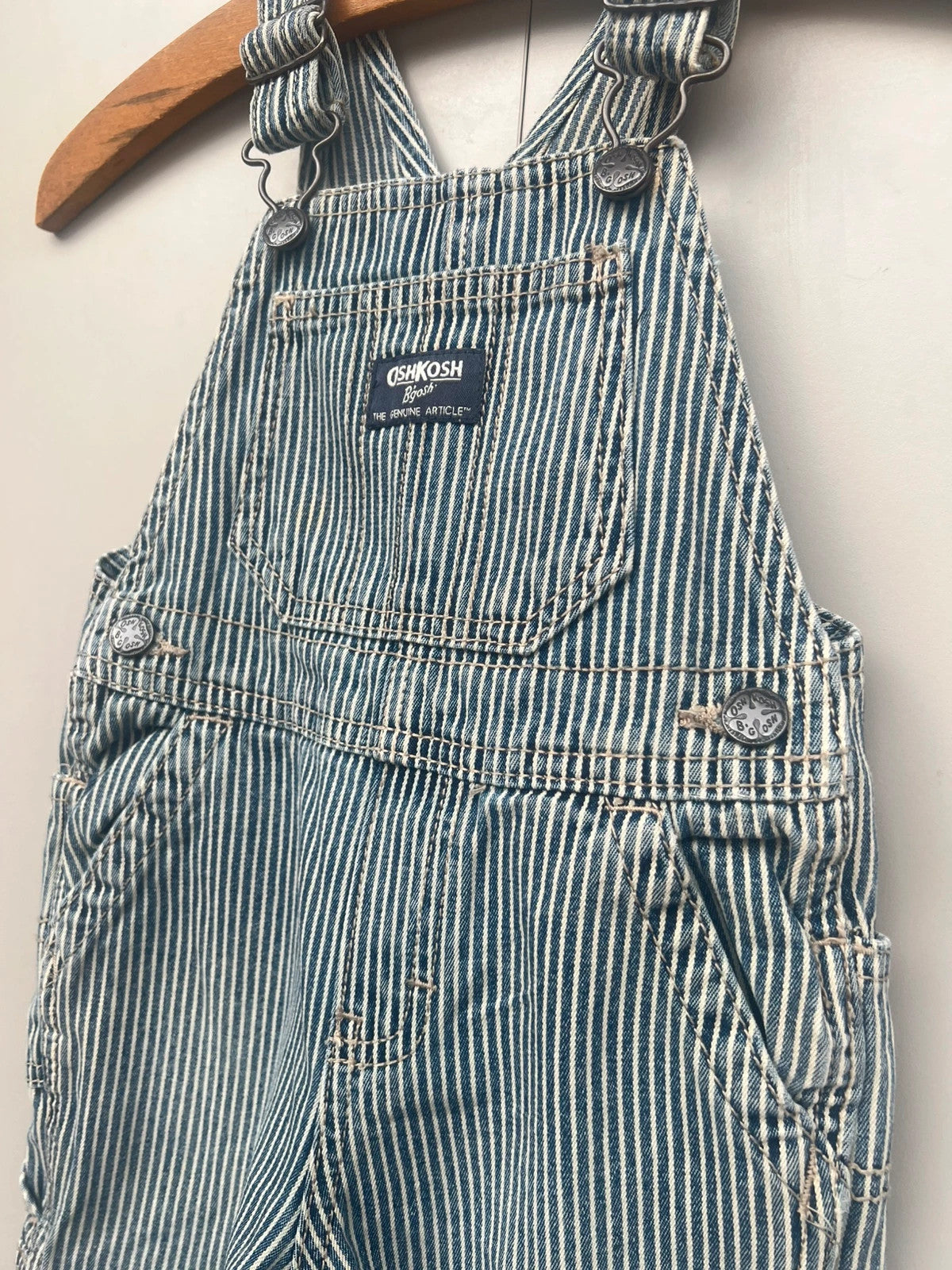 Oshkosh Hickory Stripe Dungarees 18M