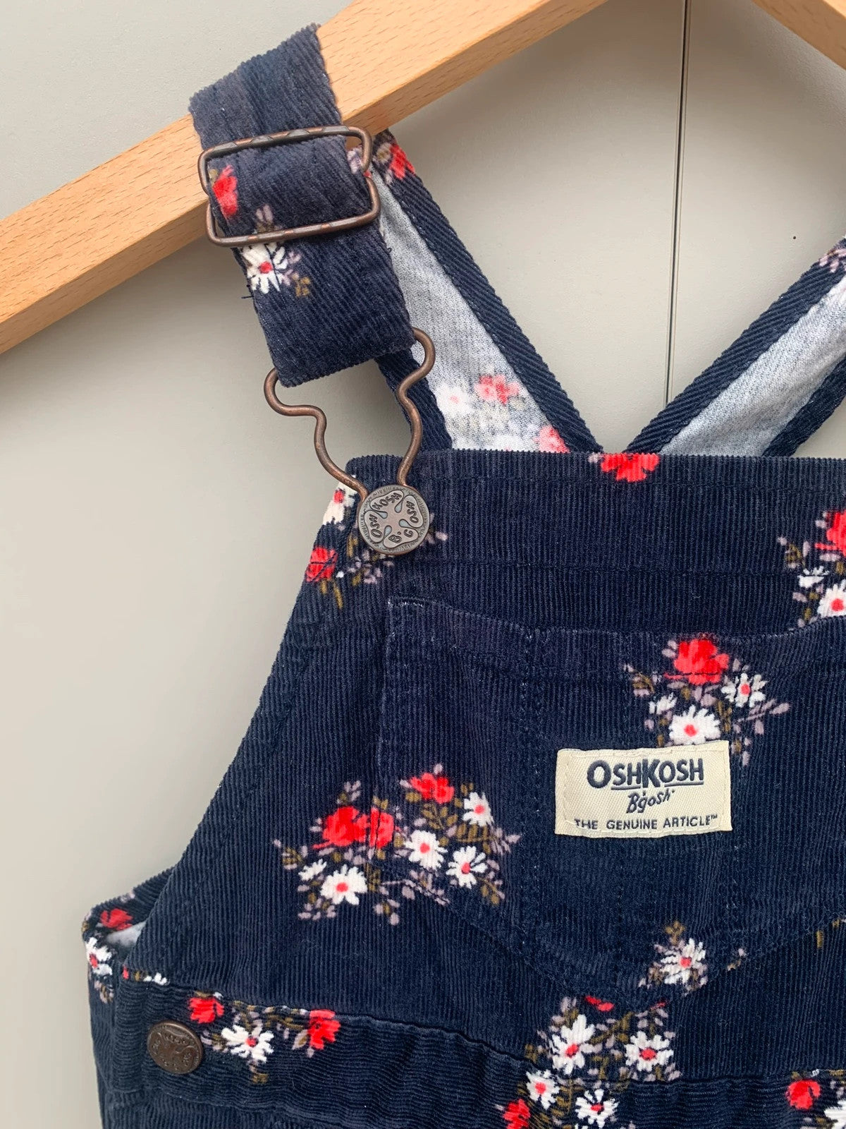 Oshkosh Floral Corduroy Dungarees 6M