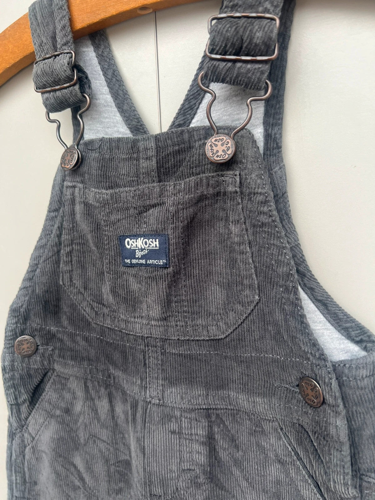 Oshkosh Grey Corduroy Dungarees 12M