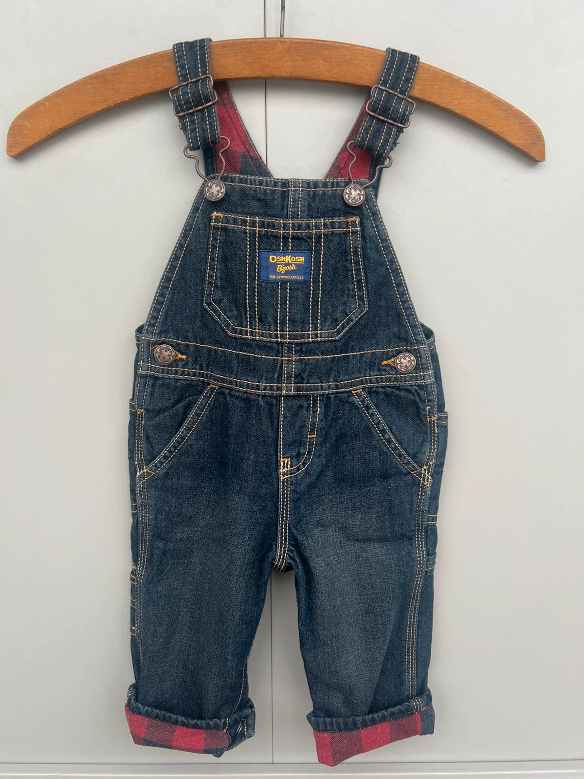 Oshkosh Lined Dark Denim Dungarees 9M