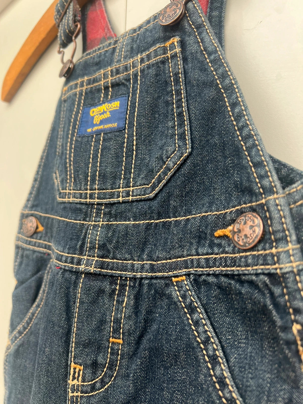 Oshkosh Lined Dark Denim Dungarees 9M