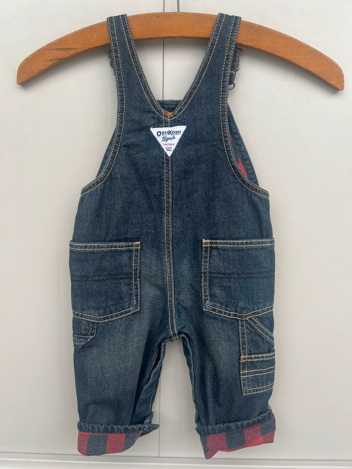 Oshkosh Lined Dark Denim Dungarees 9M