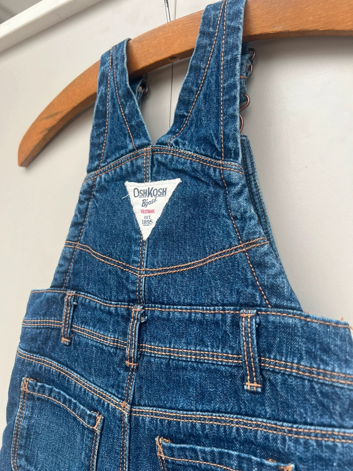 Oshkosh Fleece Lined Denim Dungarees 12M