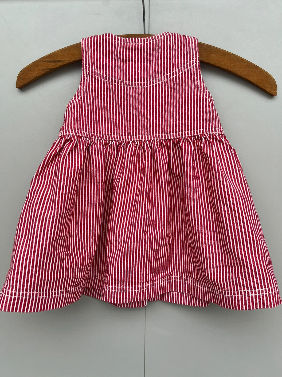 Oshkosh Red Hickory Stripe Vintage Dress 6M