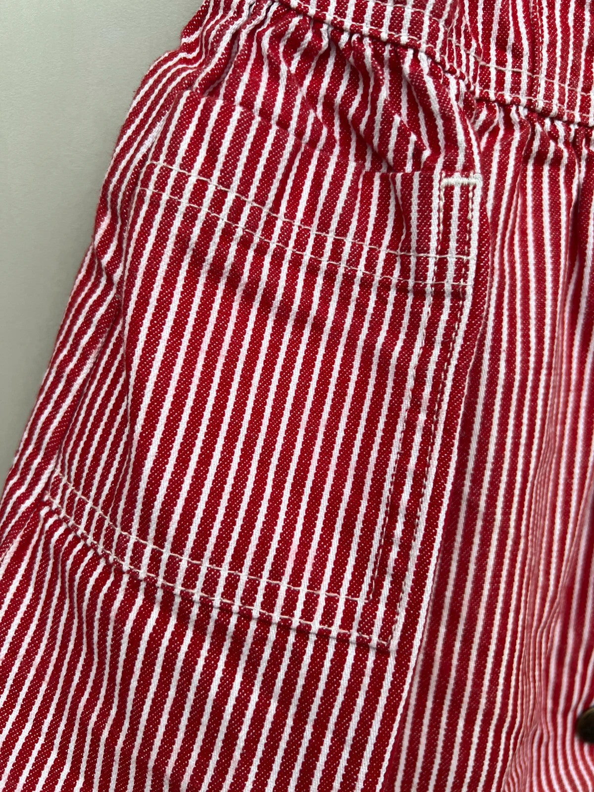 Oshkosh Red Hickory Stripe Vintage Dress 6M