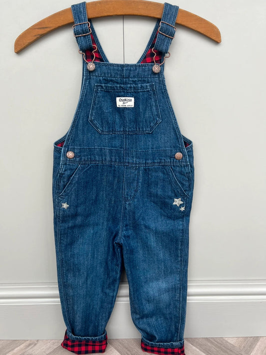 Oshkosh Denim Gingham Dungarees 4T