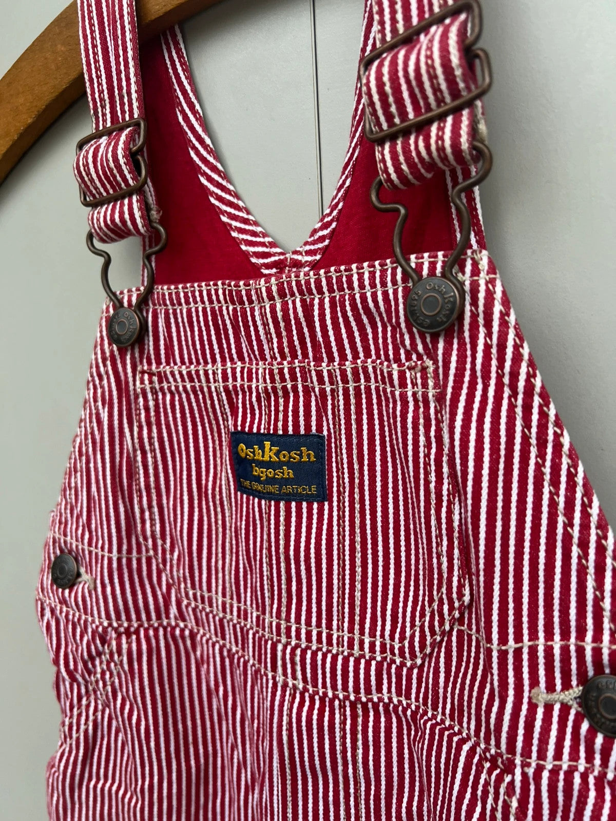 Oshkosh Vintage Hickory Red Dungarees 24M