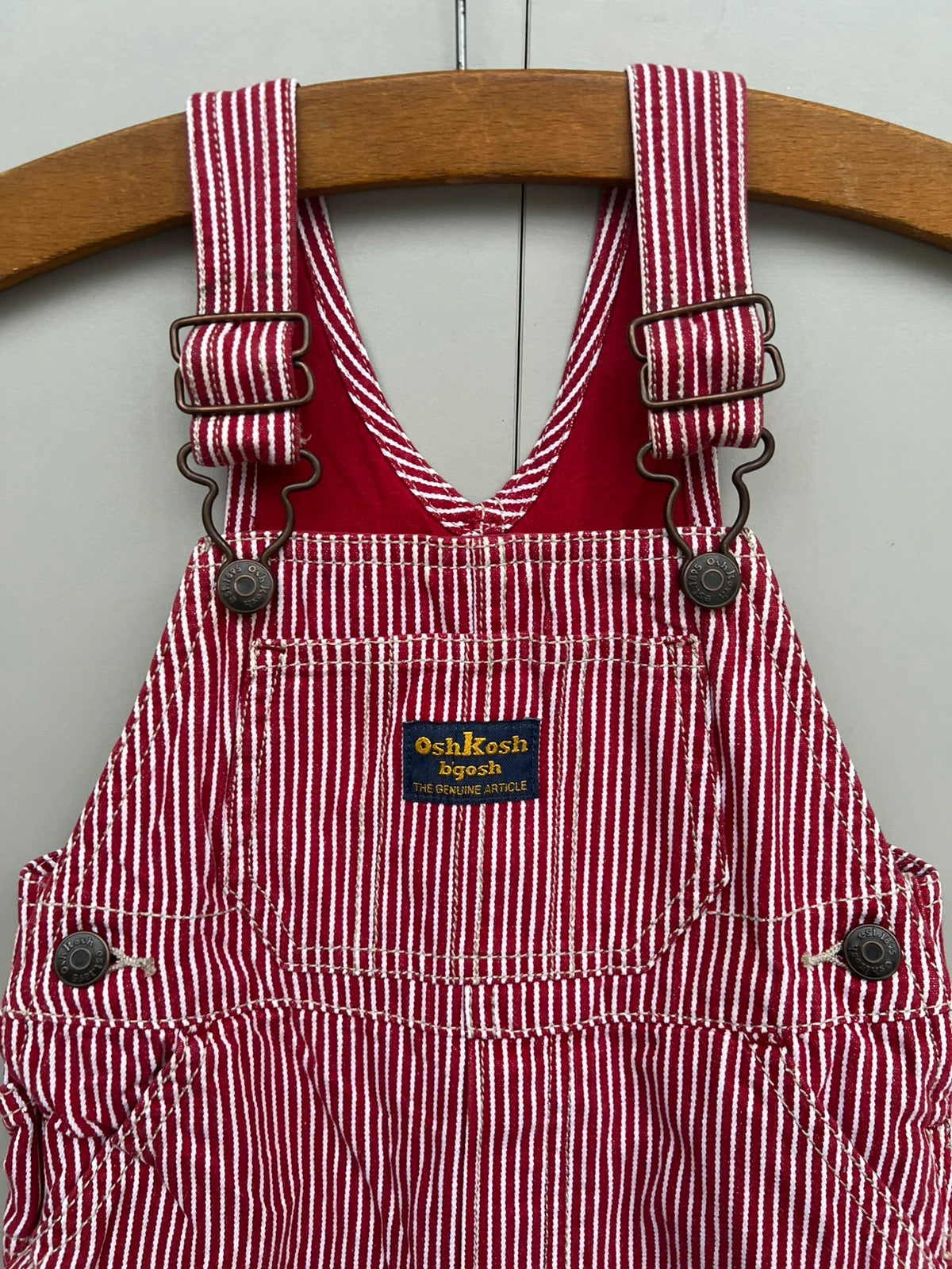 Oshkosh Vintage Hickory Red Dungarees 24M