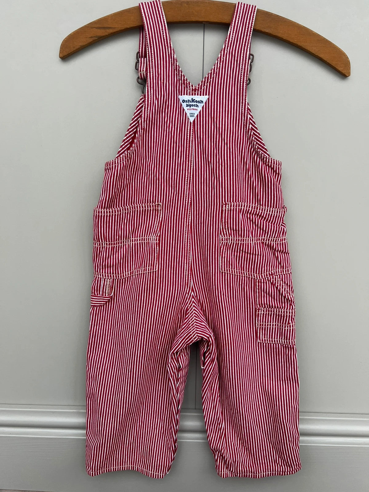 Oshkosh Vintage Hickory Red Dungarees 24M