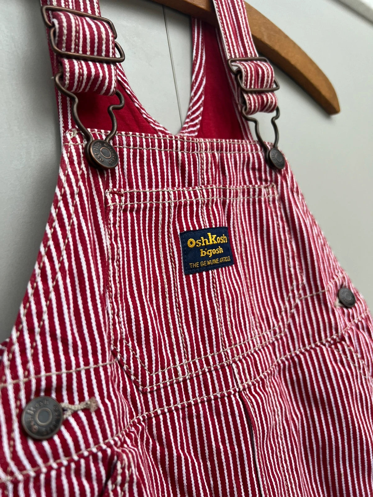 Oshkosh Vintage Hickory Red Dungarees 24M