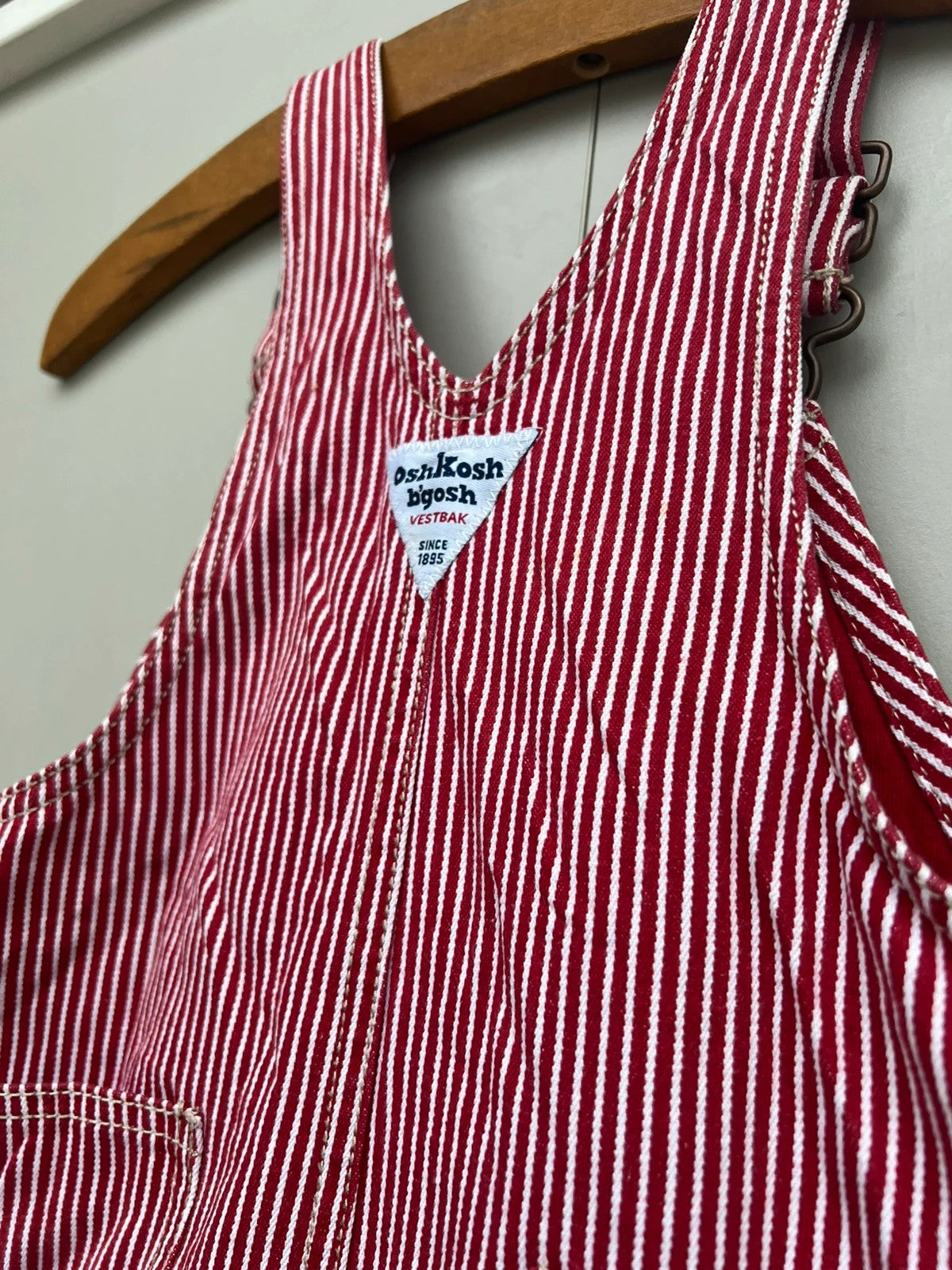 Oshkosh Vintage Hickory Red Dungarees 24M