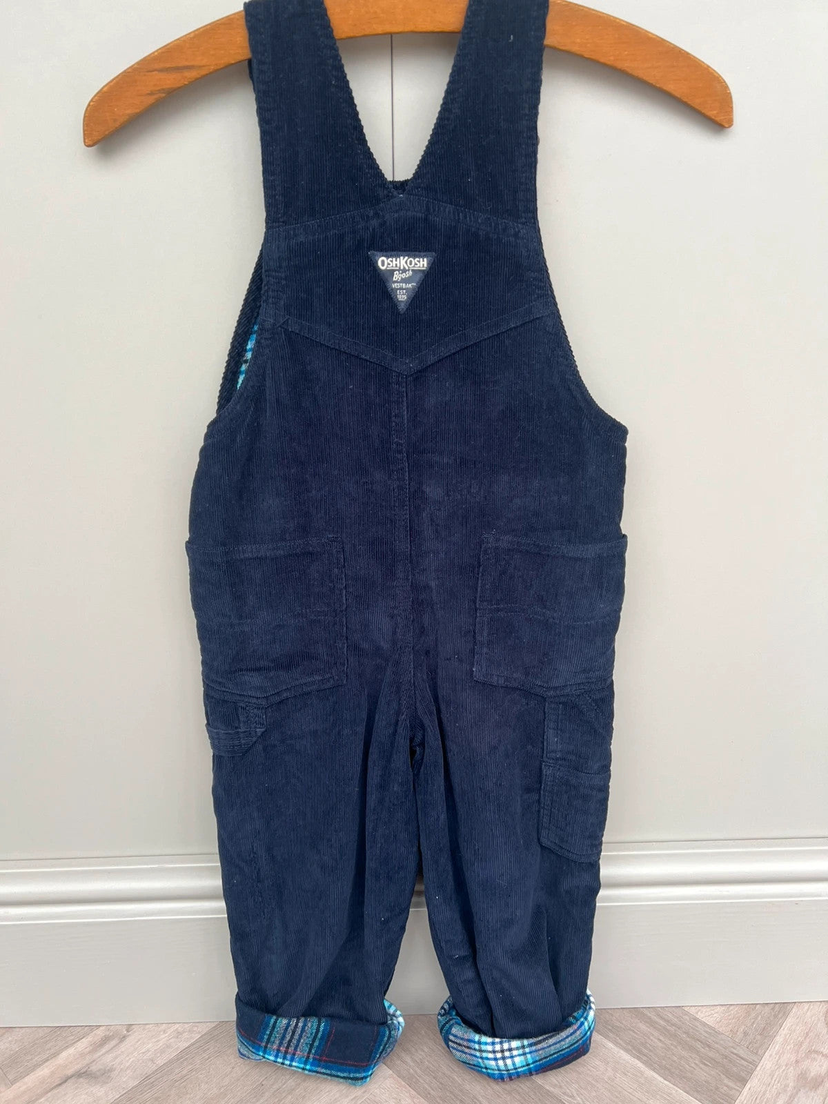 Oshkosh Navy Corduroy Dungarees 5T