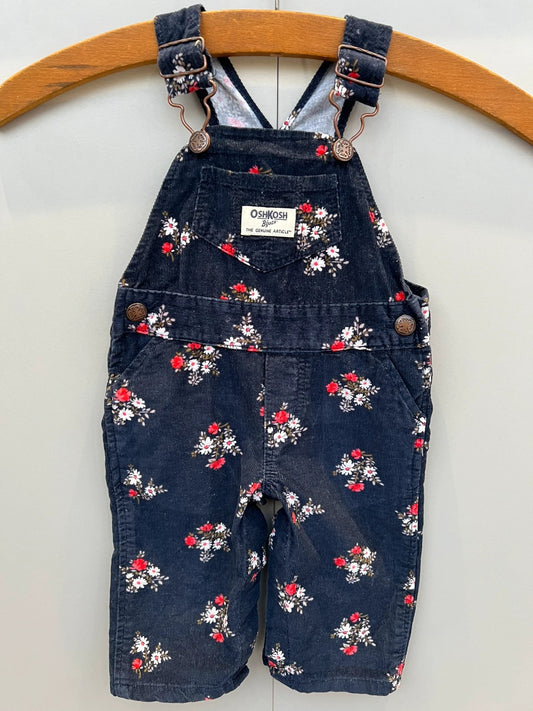 Oshkosh Floral Corduroy Dungarees 6M