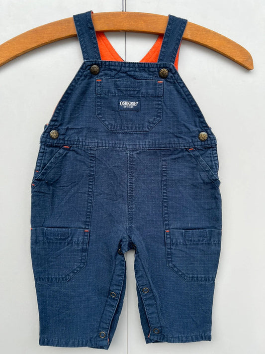 Oshkosh Vintage Navy Cargo Dungarees 3-6M