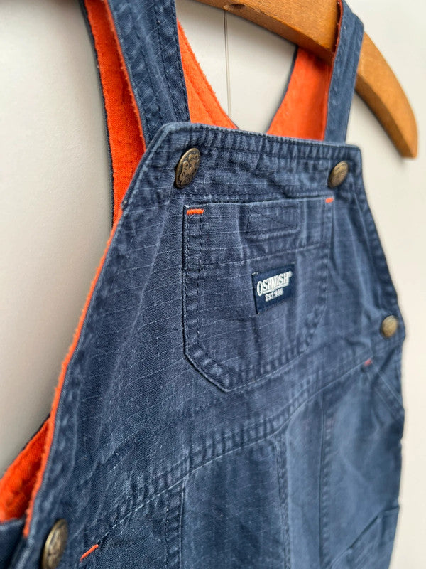 Oshkosh Vintage Navy Cargo Dungarees 3-6M