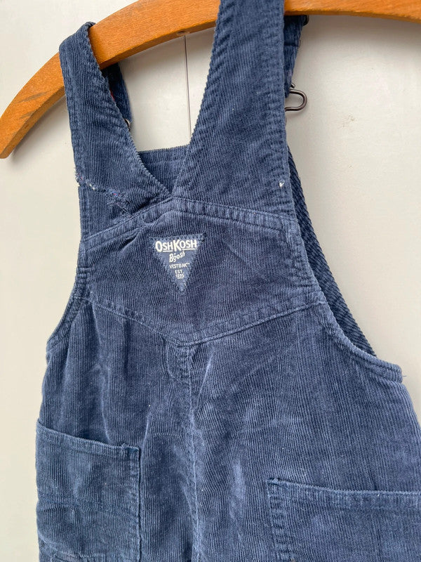 Oshkosh Corduroy Navy Dungarees 3T