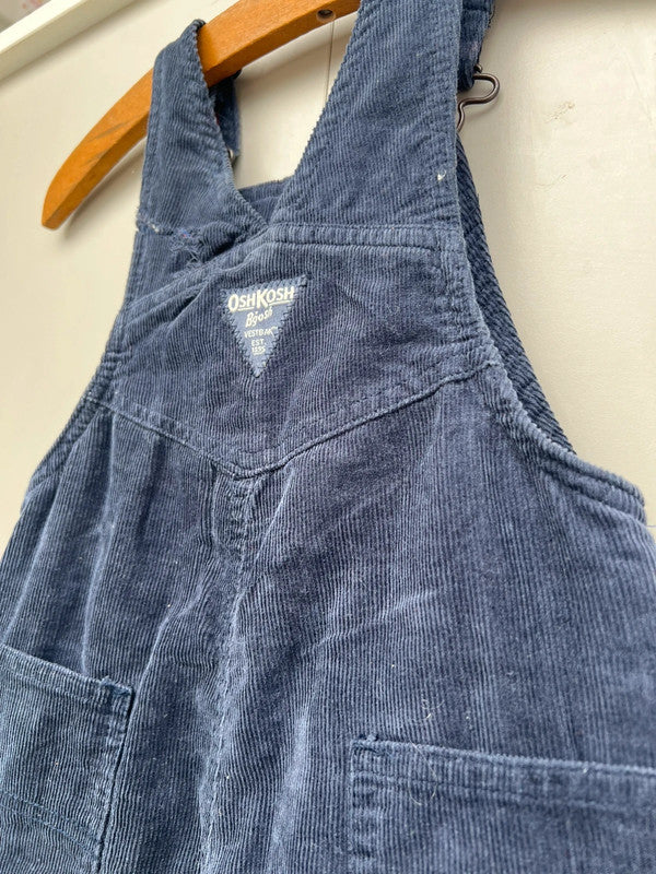 Oshkosh Corduroy Navy Dungarees 3T