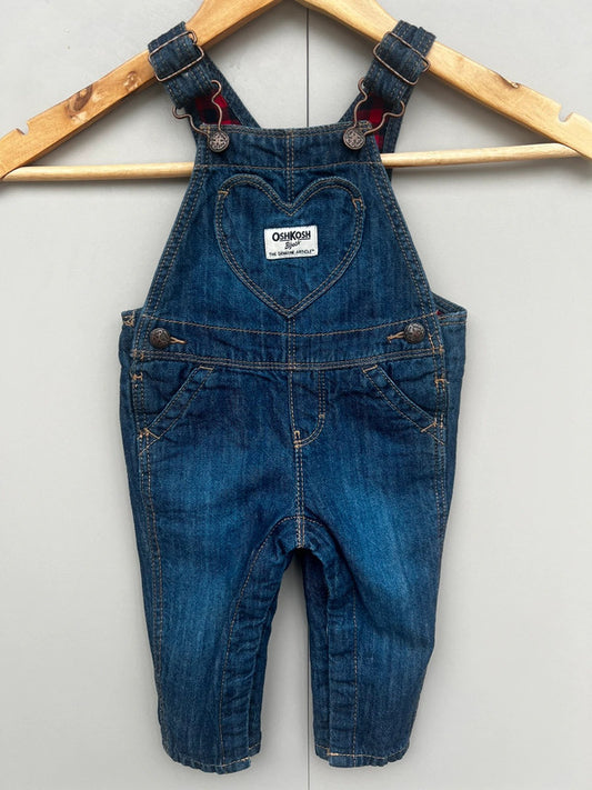 Oshkosh Girls Heart Dungarees 6M