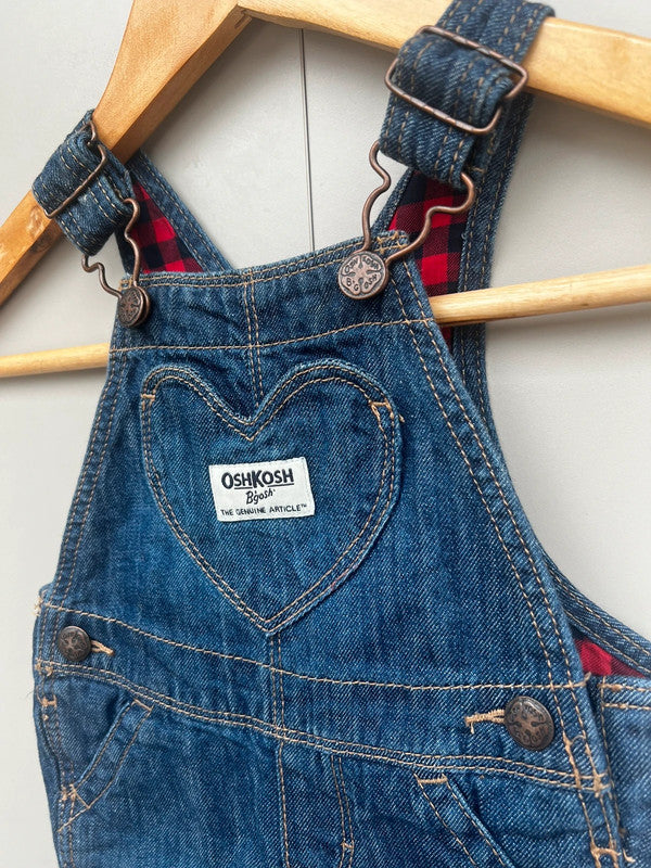 Oshkosh Girls Heart Dungarees 6M