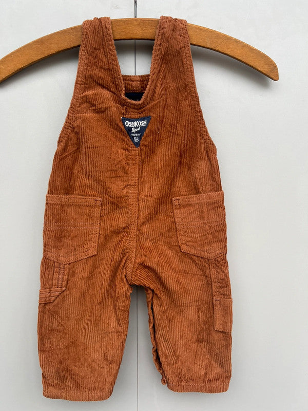 Oshkosh Corduroy Brown Dungarees 6M