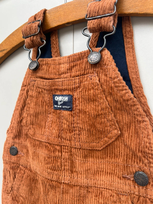 Oshkosh Corduroy Brown Dungarees 6M