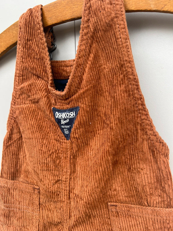 Oshkosh Corduroy Brown Dungarees 6M