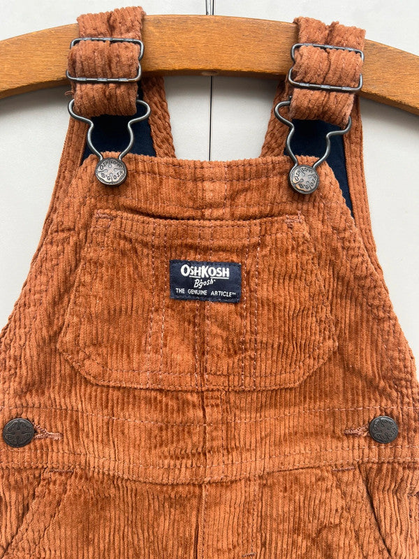 Oshkosh Corduroy Brown Dungarees 6M