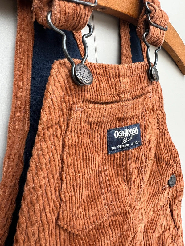 Oshkosh Corduroy Brown Dungarees 6M