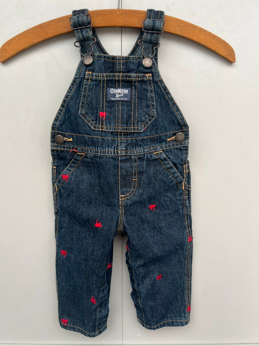 Oshkosh Train Denim Dungarees 9M