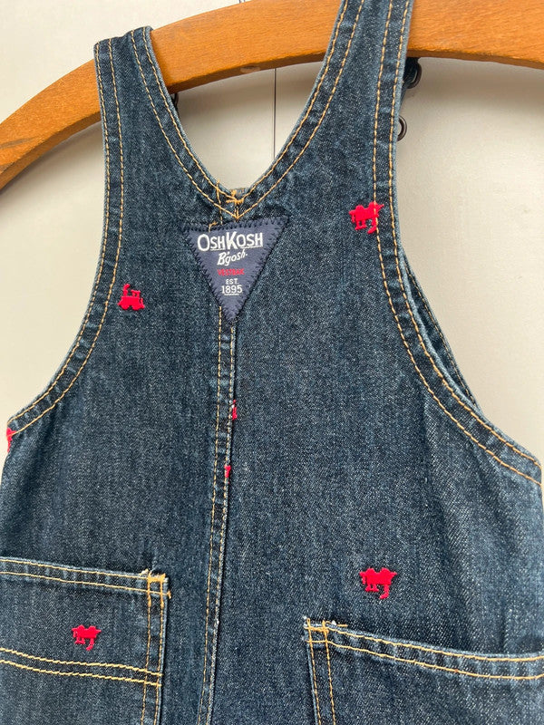 Oshkosh Train Denim Dungarees 9M