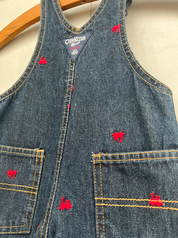 Oshkosh Train Denim Dungarees 9M