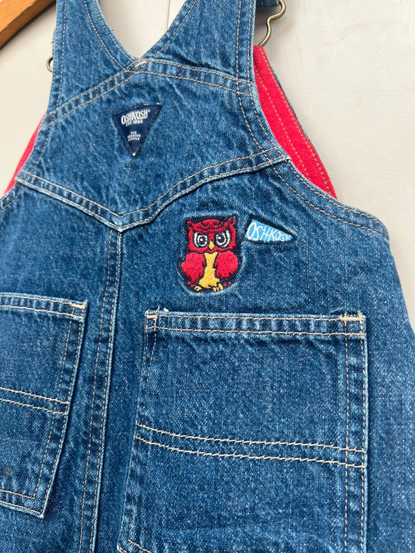 Oshkosh Vintage Baseball Denim Dungarees 18M