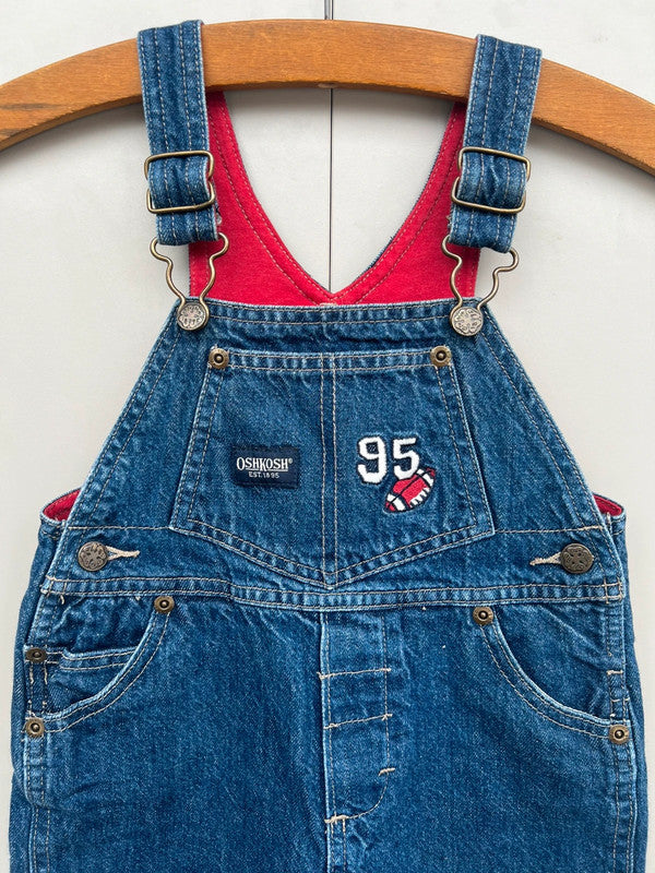 Oshkosh Vintage Baseball Denim Dungarees 18M
