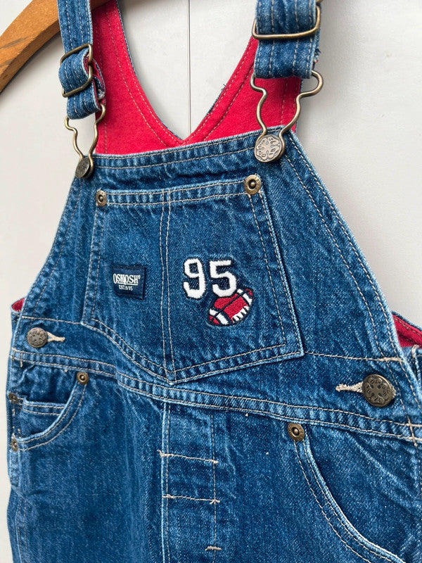 Oshkosh Vintage Baseball Denim Dungarees 18M