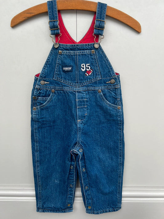 Oshkosh Vintage Baseball Denim Dungarees 18M