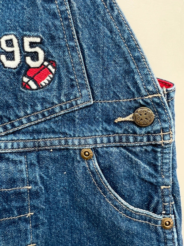 Oshkosh Vintage Baseball Denim Dungarees 18M