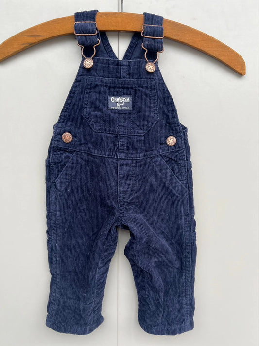 Oshkosh Corduroy Navy Dungarees 6M
