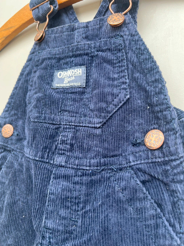 Oshkosh Corduroy Navy Dungarees 6M