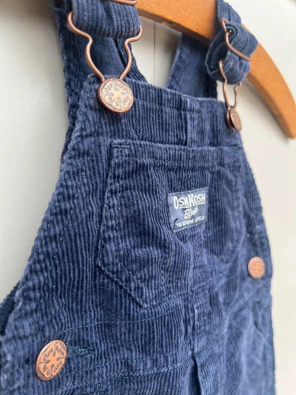 Oshkosh Corduroy Navy Dungarees 6M
