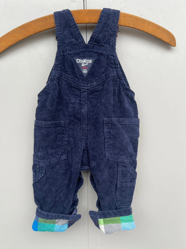 Oshkosh Corduroy Navy Dungarees 6M