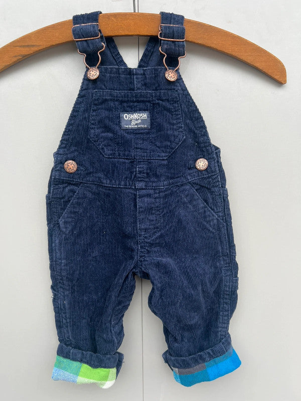 Oshkosh Corduroy Navy Dungarees 6M