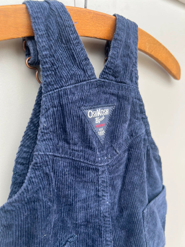 Oshkosh Corduroy Navy Dungarees 6M