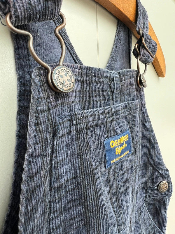 Oshkosh Navy Corduroy Check Dungarees 18M