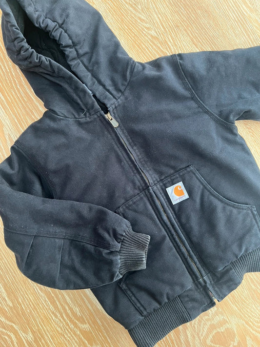 Carhartt Black Canvas Insulated Jacket XS (6)
