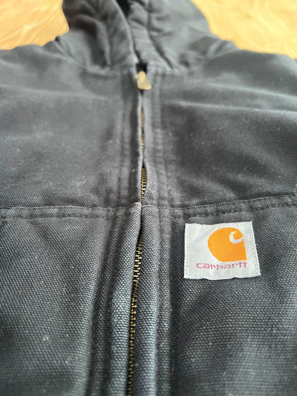 Carhartt Black Canvas Insulated Jacket XS (6)