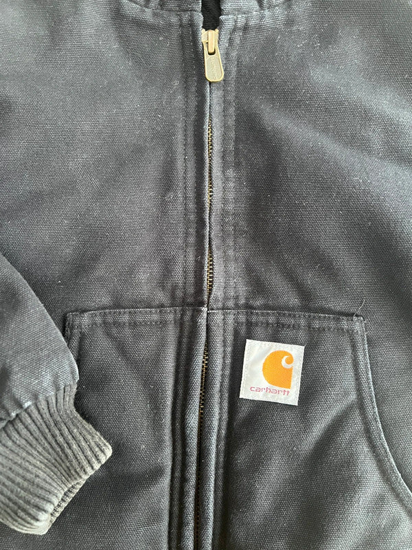 Carhartt Black Canvas Insulated Jacket XS (6)