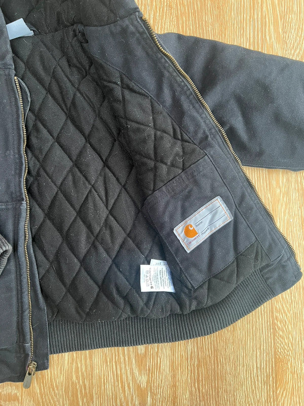 Carhartt Black Canvas Insulated Jacket XS (6)
