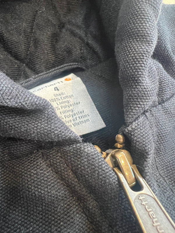 Carhartt Canvas Insulated Black Jacket Age 4