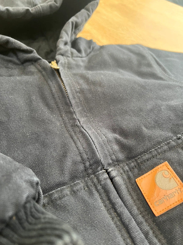 Carhartt Canvas Insulated Black Jacket Age 4